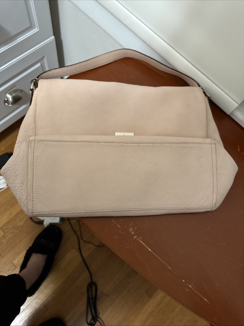 Kate Spade Jackson Street Medium Flap Shoulder Bag Pale Peach Pink? - Picture 5 of 14